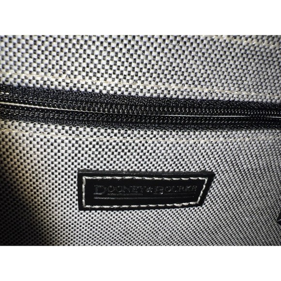 Dooney and Bourke H035C B1 Buckle Satchel Black Trim Grey Purse Canvas Bag EUC - Picture 12 of 14